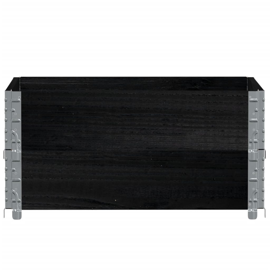 Fioriera da Giardino Nera 80x60 cm in Legno Massello di Pino | homemem39