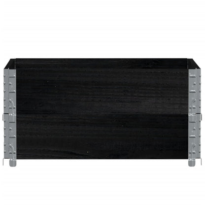 Fioriera da Giardino Nera 80x60 cm in Legno Massello di Pino | homemem39