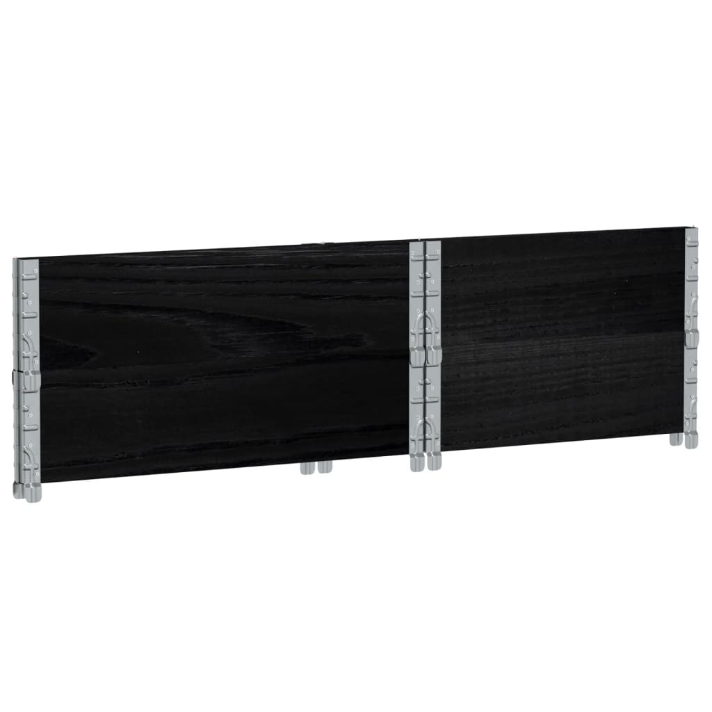 Fioriera da Giardino Nera 80x60 cm in Legno Massello di Pino | homemem39