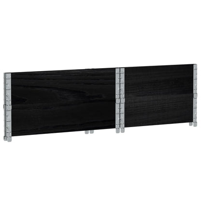 Fioriera da Giardino Nera 80x60 cm in Legno Massello di Pino | homemem39
