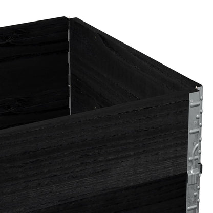 Fioriera da Giardino Nera 80x60 cm in Legno Massello di Pino | homemem39