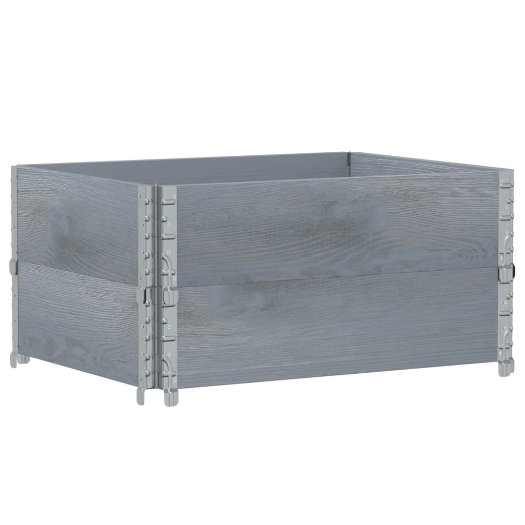 Fioriera da Giardino Grigia 80x60 cm Legno Massello di Pino | homemem39