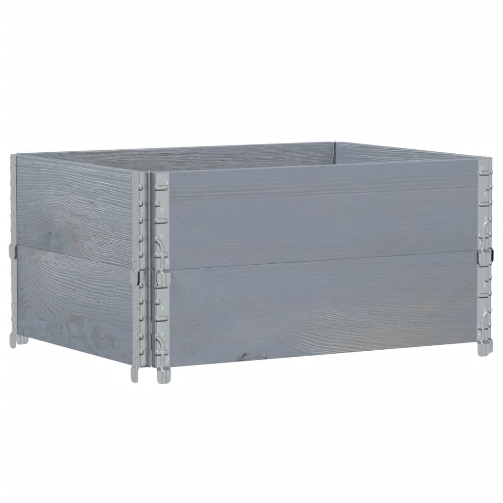 Fioriera da Giardino Grigia 80x60 cm Legno Massello di Pino | homemem39