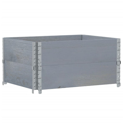 Fioriera da Giardino Grigia 80x60 cm Legno Massello di Pino | homemem39