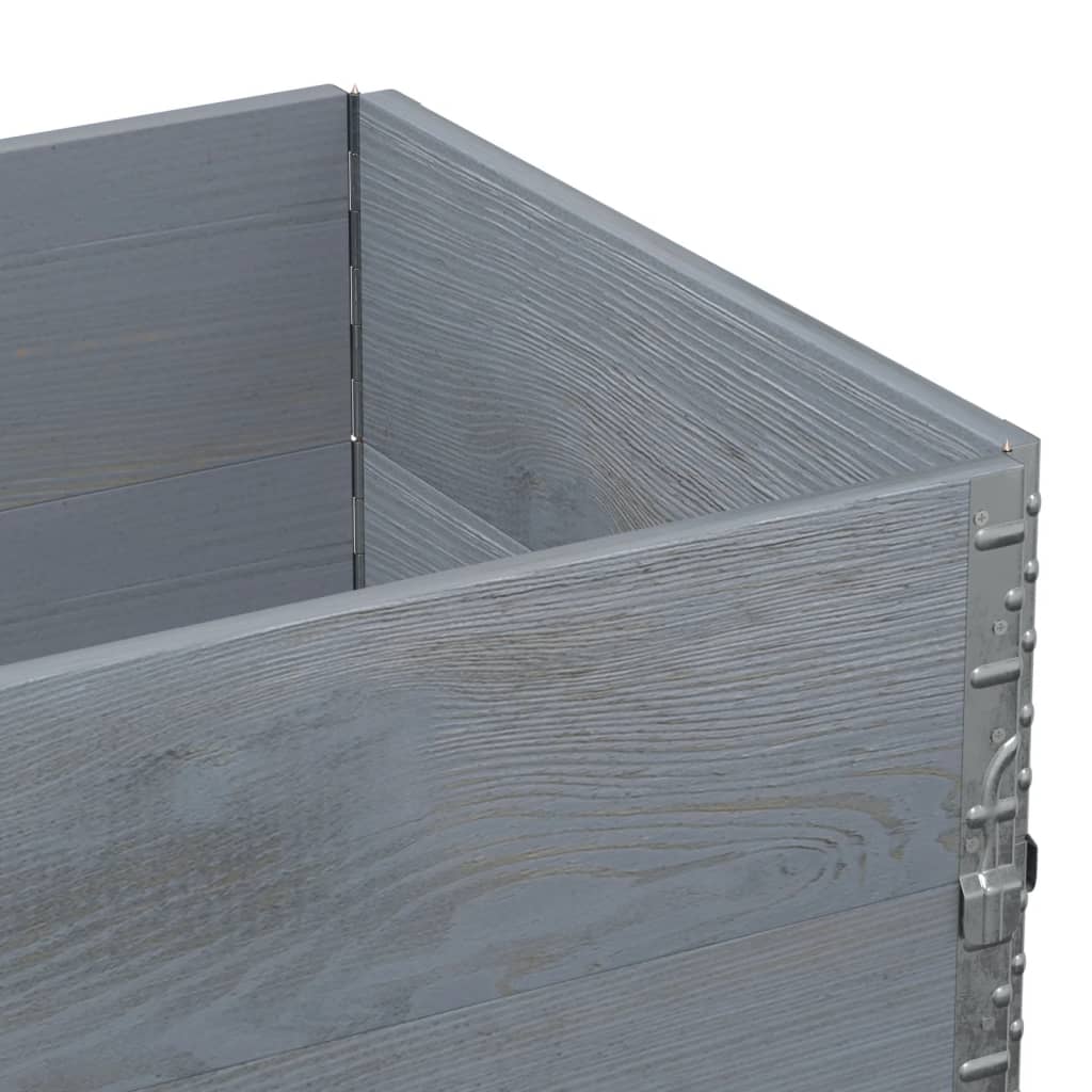 Fioriera da Giardino Grigia 80x60 cm Legno Massello di Pino | homemem39