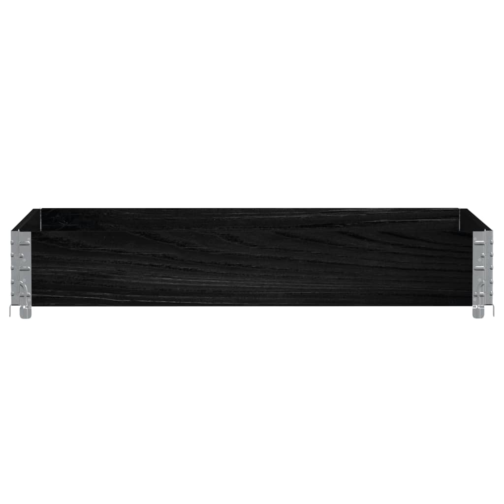Fioriera da Giardino Nera 120x80 cm Legno Massello di Pino | homemem39