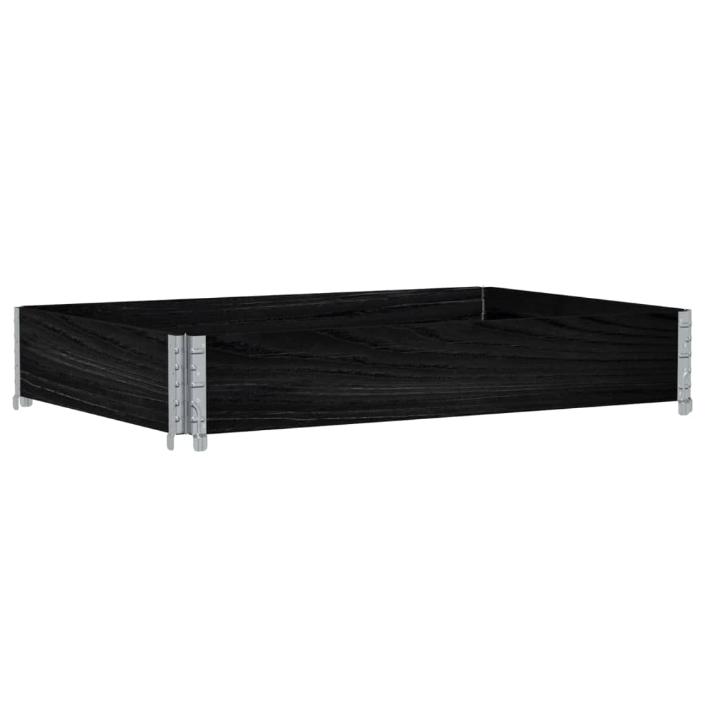 Fioriera da Giardino Nera 120x80 cm Legno Massello di Pino | homemem39