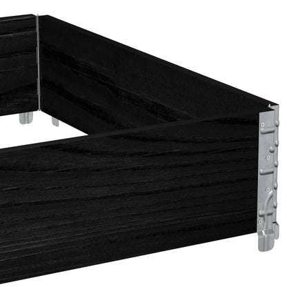 Fioriera da Giardino Nera 120x80 cm Legno Massello di Pino | homemem39