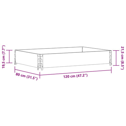 Fioriera da Giardino Nera 120x80 cm Legno Massello di Pino | homemem39