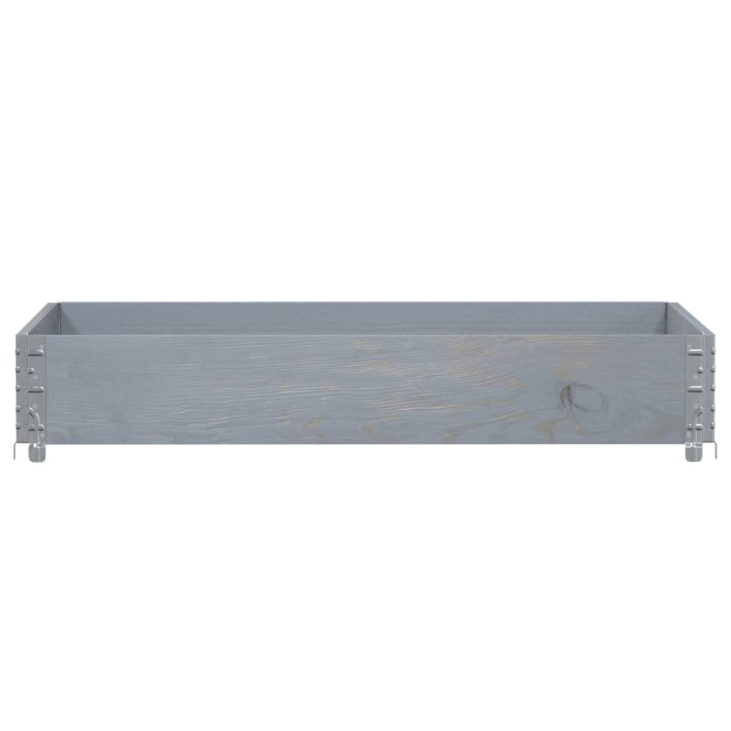 Fioriera da Giardino Grigia 120x80 cm Legno Massello di Pino | homemem39