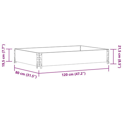Fioriera da Giardino Grigia 120x80 cm Legno Massello di Pino | homemem39