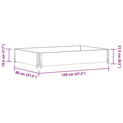 Poggiapiedi da Giardino Marrone 120x80cm Legno Massello di Pino | homemem39