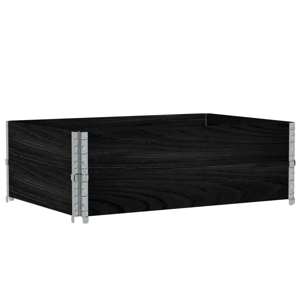 Fioriera da Giardino Nera 120x80 cm Legno Massello di Pino | homemem39