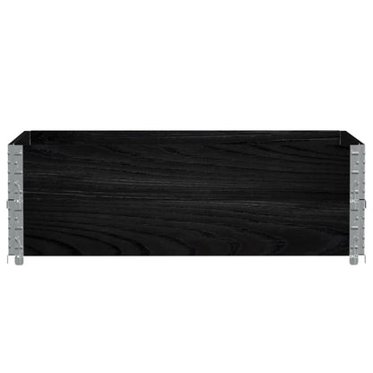 Fioriera da Giardino Nera 120x80 cm Legno Massello di Pino | homemem39