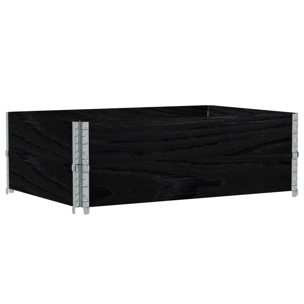 Fioriera da Giardino Nera 120x80 cm Legno Massello di Pino | homemem39