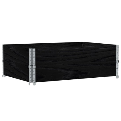 Fioriera da Giardino Nera 120x80 cm Legno Massello di Pino | homemem39
