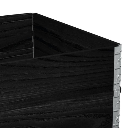 Fioriera da Giardino Nera 120x80 cm Legno Massello di Pino | homemem39