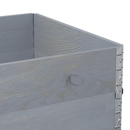 Fioriera da Giardino Grigia 120x80 cm Legno Massello di Pino | homemem39