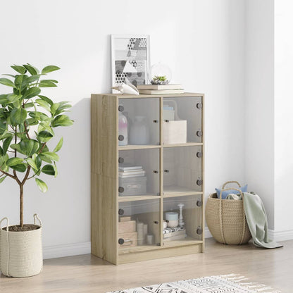 Credenza con Ante Rovere Sonoma 68x37x109 cm Legno Multistrato - homemem39