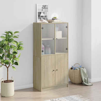 Credenza con Ante Rovere Sonoma 68x37x142 cm Legno Multistrato