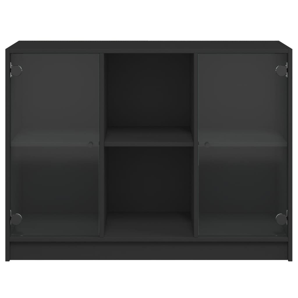 Credenza Nero 102x37x75,5 cm in Legno Multistrato