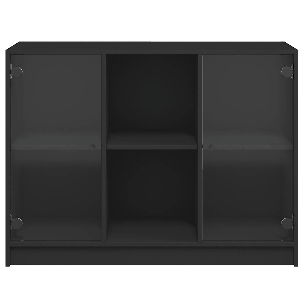 Credenza Nero 102x37x75,5 cm in Legno Multistrato - homemem39