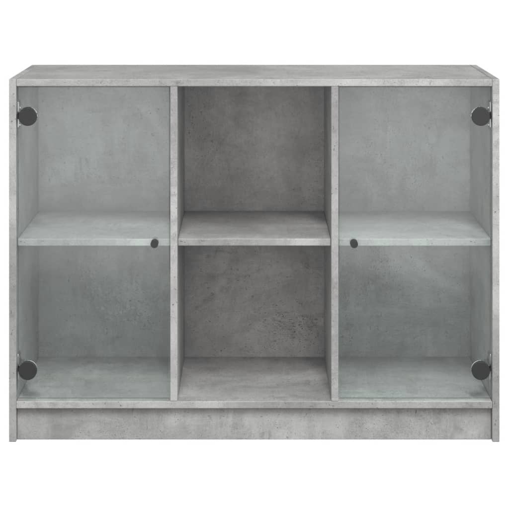 Credenza Grigio Cemento 102x37x75,5 cm in Legno Multistrato