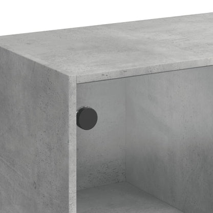 Credenza Grigio Cemento 102x37x75,5 cm in Legno Multistrato