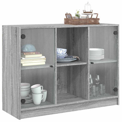 Credenza Grigio Sonoma 102x37x75,5 cm in Legno Multistrato - homemem39