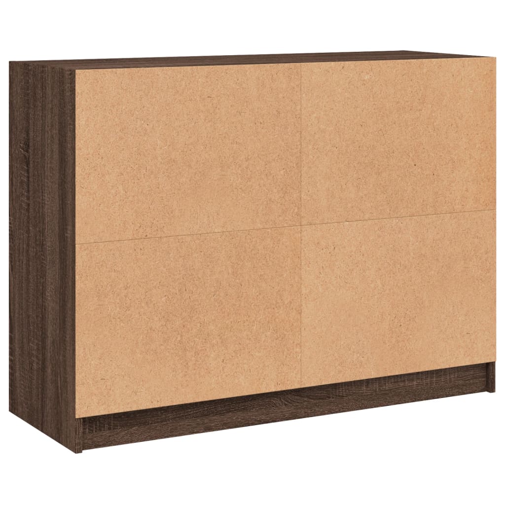 Credenza Rovere Marrone 102x37x75,5 cm in Legno Multistrato