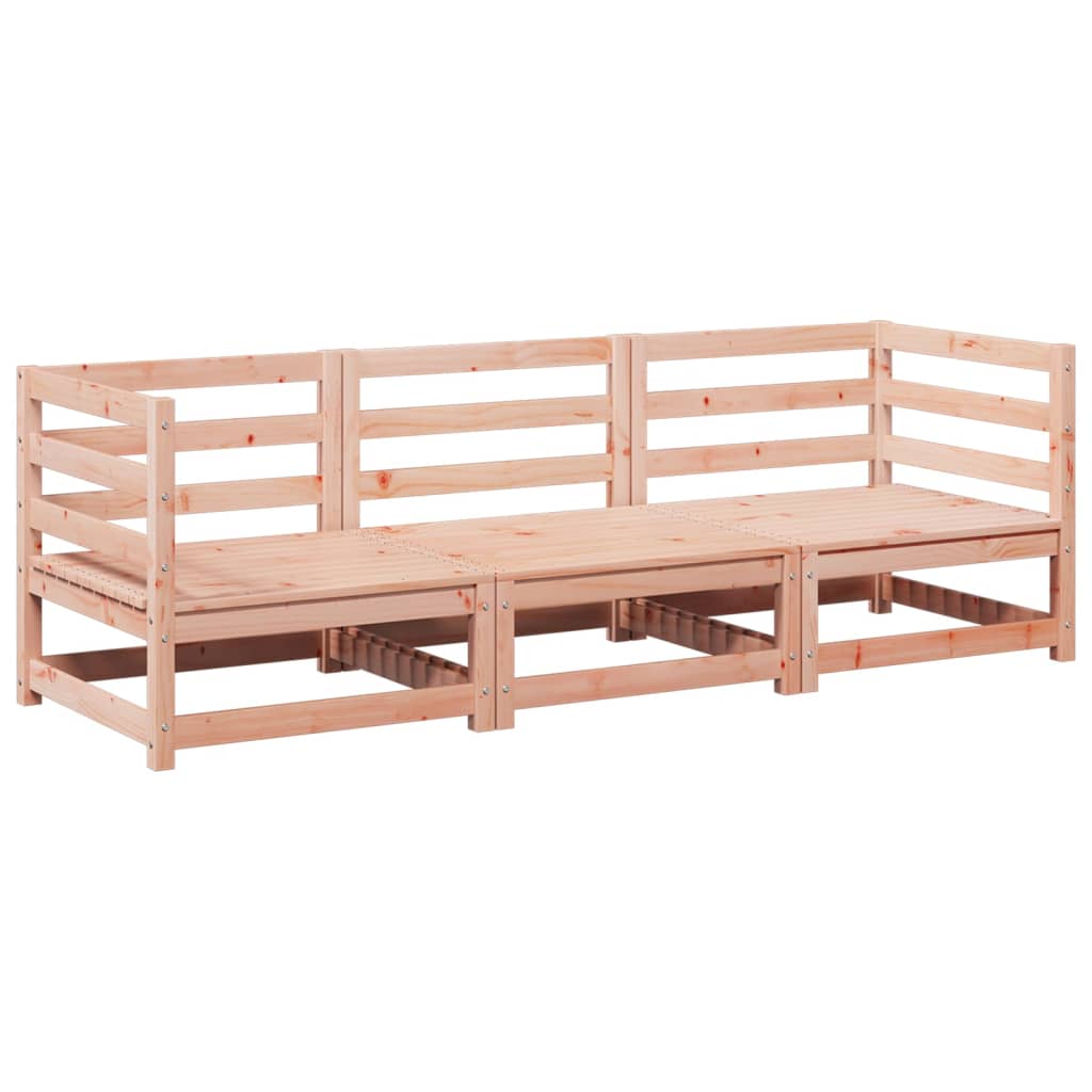 Set Divani da Giardino 3 pz in Legno Massello Abete Douglas | homemem39