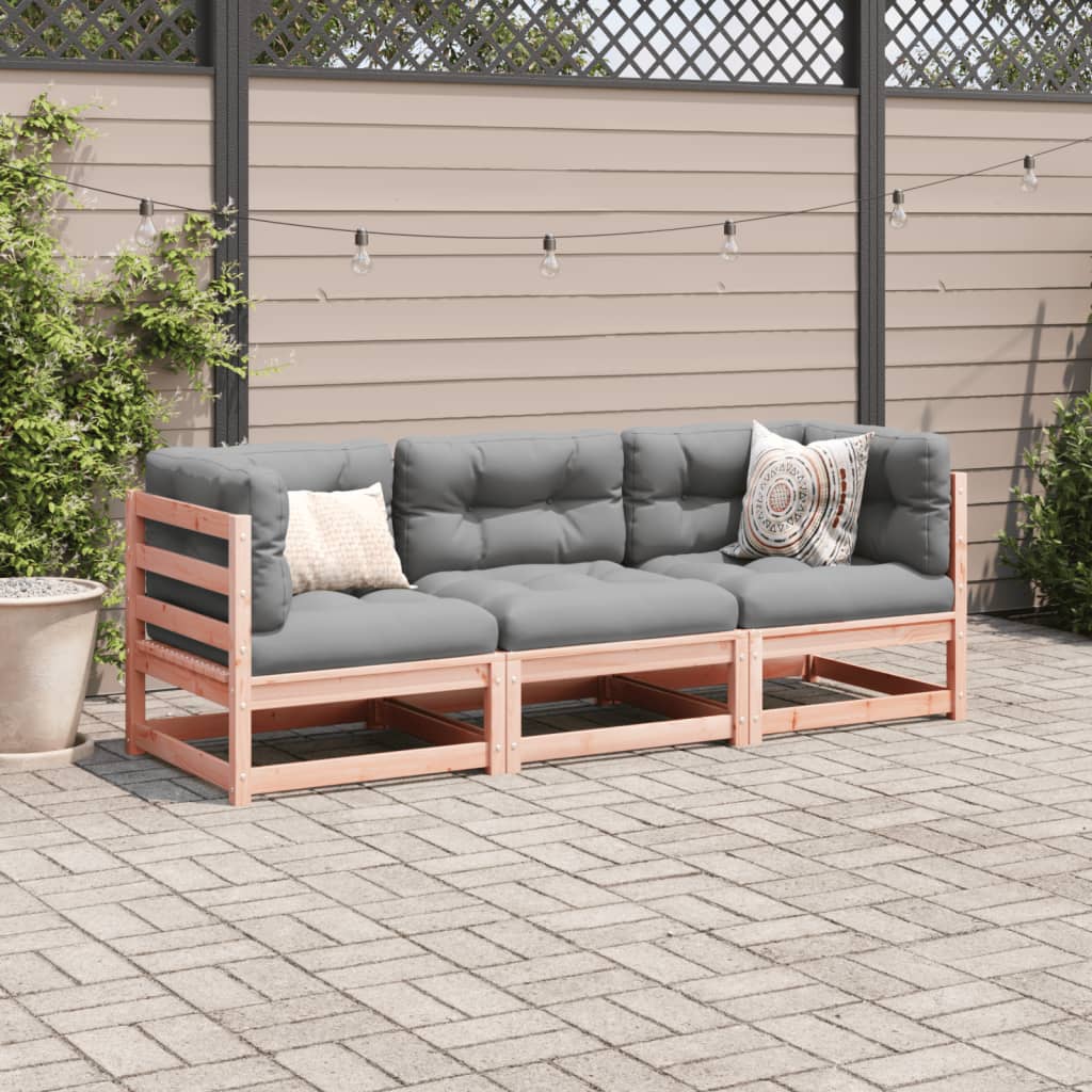 Set Divani da Giardino 3 pz in Legno Massello Abete Douglas | homemem39
