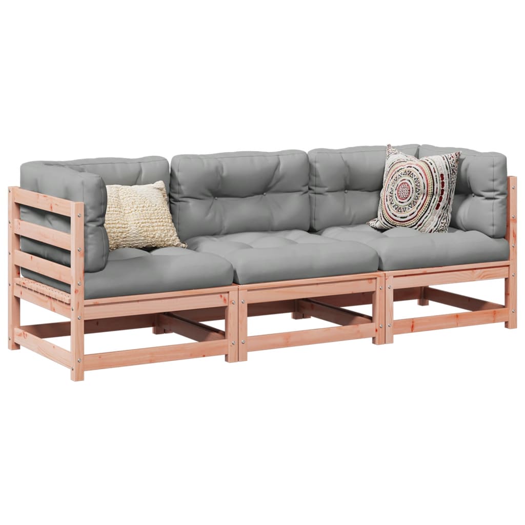 Set Divani da Giardino 3 pz in Legno Massello Abete Douglas | homemem39