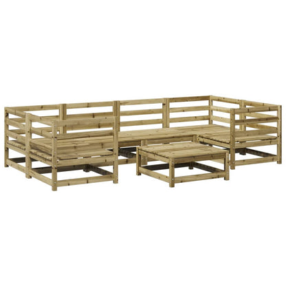 Set Divani da Giardino 7 pz in Legno Impregnato di Pino | homemem39