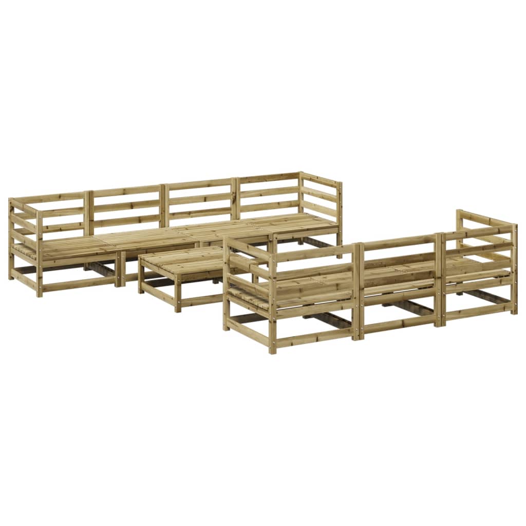 Set Divani da Giardino 8 pz in Legno Impregnato di Pino | homemem39