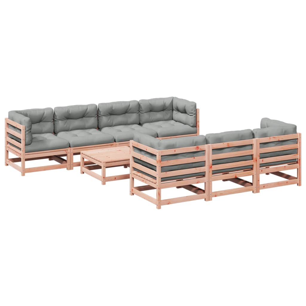 Set Divani da Giardino 8 pz con Cuscini Massello Abete Douglas | homemem39