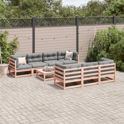 Set Divani da Giardino 8 pz con Cuscini Massello Abete Douglas | homemem39