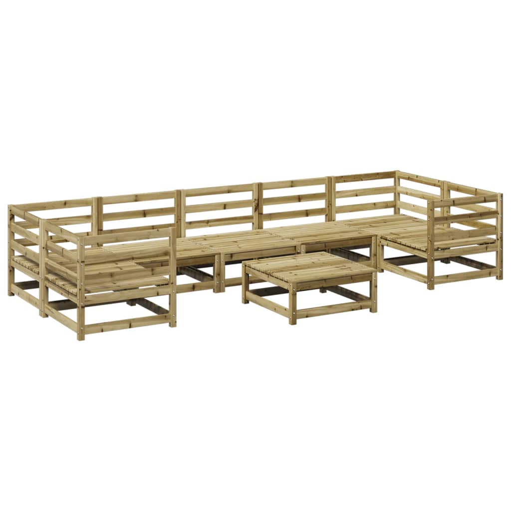 Set Divani da Giardino 8 pz in Legno Impregnato di Pino | homemem39