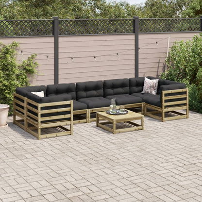 Set Divani da Giardino 8 pz in Legno Impregnato di Pino | homemem39
