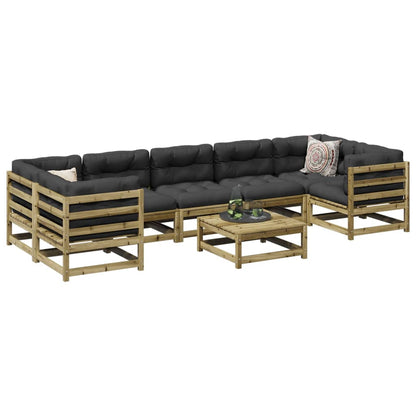 Set Divani da Giardino 8 pz in Legno Impregnato di Pino | homemem39
