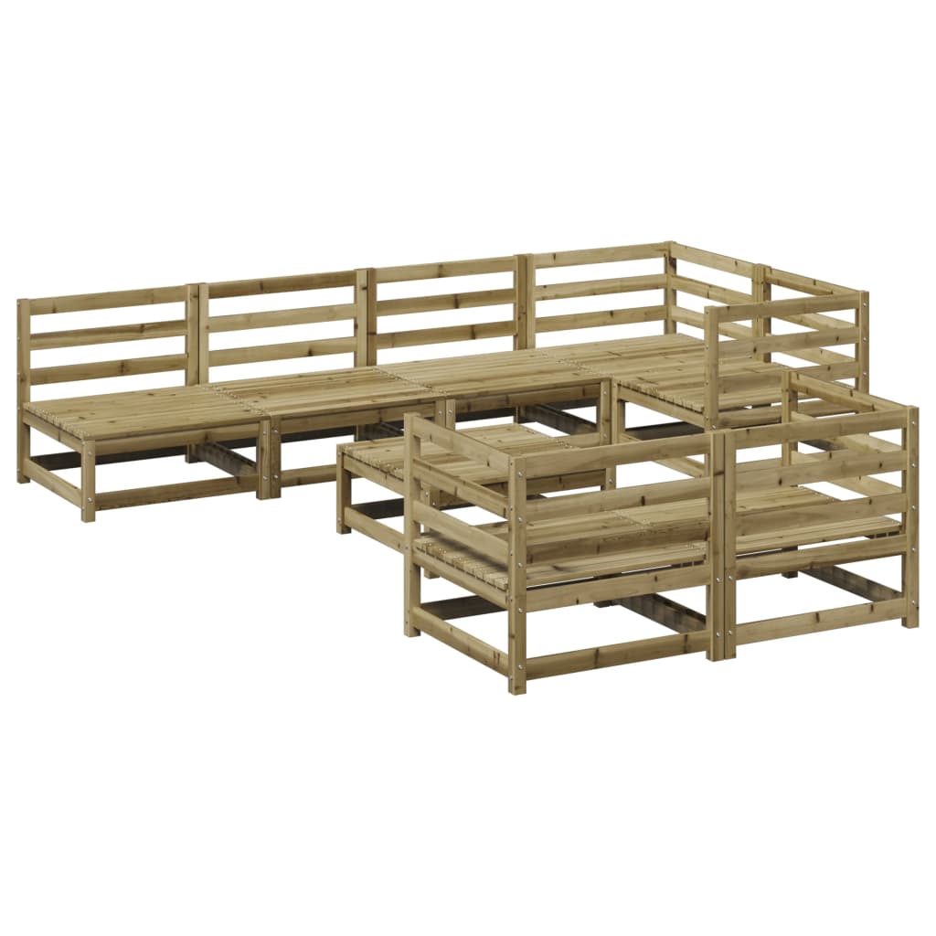 Set Divani da Giardino 8 pz in Legno Impregnato di Pino | homemem39