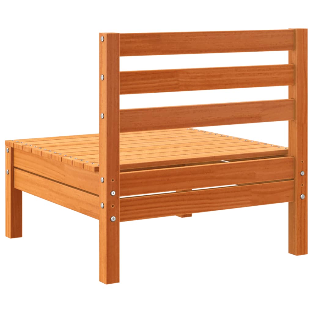 Set Divani Giardino 8 pz con Cuscini Marrone Cera Massello Pino - homemem39