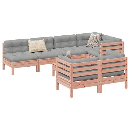 Set Divani da Giardino 8 pz con Cuscini Massello Abete Douglas | homemem39