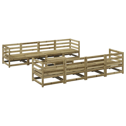 Set Divani da Giardino 9 pz in Legno Impregnato di Pino | homemem39