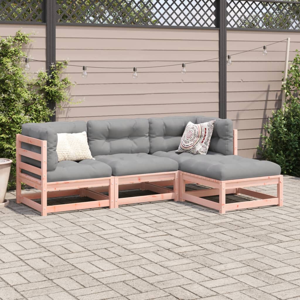 Set Divani da Giardino 4 pz in Legno Massello Abete Douglas | homemem39