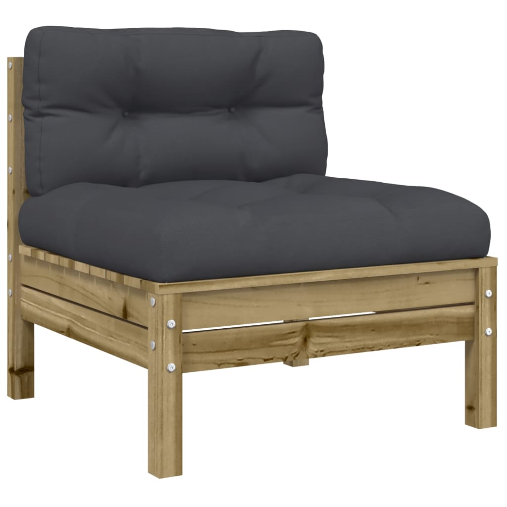 Set Divani da Giardino 4pz con Cuscini Legno Impregnato di Pino | homemem39