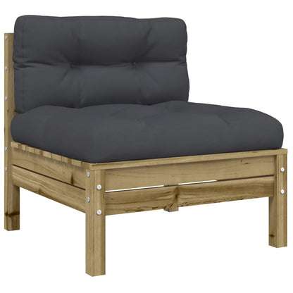 Set Divani da Giardino 4pz con Cuscini Legno Impregnato di Pino | homemem39