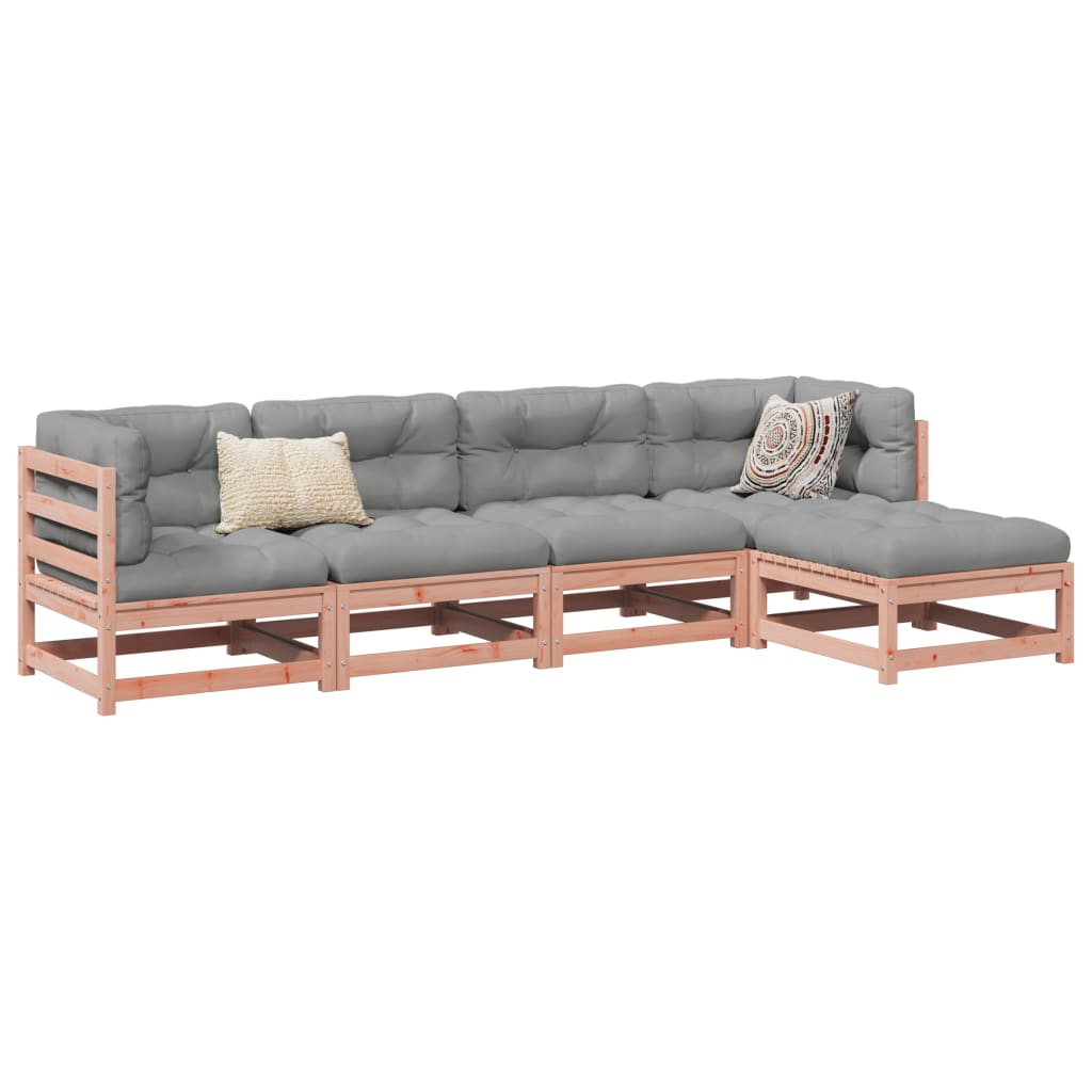 Set Divani da Giardino 5 pz in Legno Massello Abete Douglas | homemem39