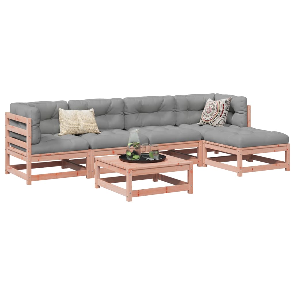 Set Divani da Giardino 6 pz in Legno Massello Abete Douglas | homemem39