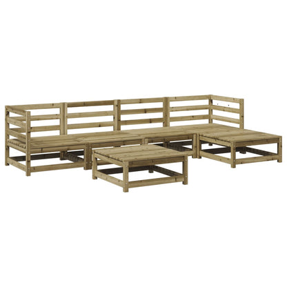 Set Divani da Giardino 6 pz in Legno Impregnato di Pino | homemem39